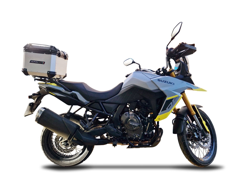 Top case em alumínio, cor prata com placa específica incluída Top case maletas GPR TECH compatível com Suzuki V-Strom 800DE 2023/2024 e5
