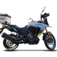 Top case em alumínio, cor prata com placa específica incluída Top case maletas GPR TECH compatível com Suzuki V-Strom Dl 650 2017/2020 e4