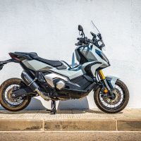 Escape compatível com Honda X-Adv 750 2021-2024, Furore Evo4 Nero, Escape legal, homologado, silenciador com db killer removível e tubo de ligação específico 