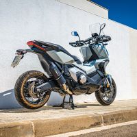 Escape compatível com Honda X-Adv 750 2021-2024, Furore Evo4 Nero, Escape legal, homologado, silenciador com db killer removível e tubo de ligação específico 