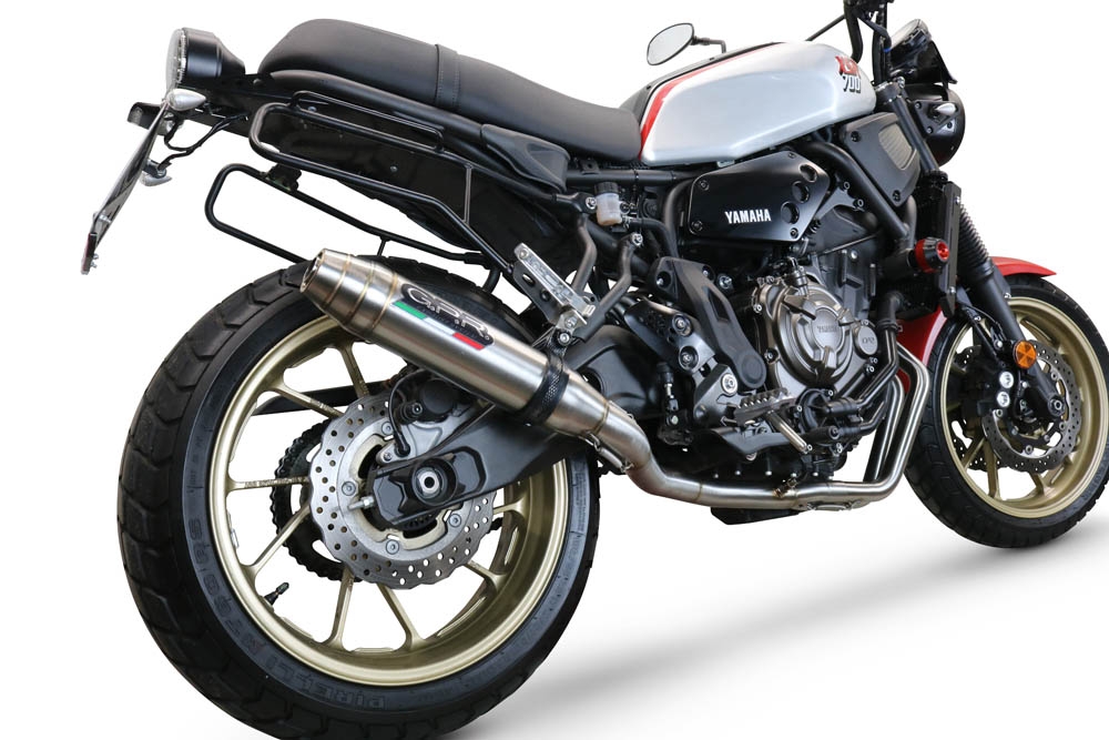 Escape compatível com Yamaha Xsr 700 2017-2020, Deeptone Inox, Escape racing linha completa, silencioso mais coletor com dbkiller, não homologado 