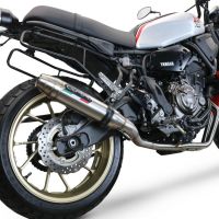 Escape compatível com Yamaha Xsr 700 2017-2020, Deeptone Inox, Escape racing linha completa, silencioso mais coletor com dbkiller, não homologado 