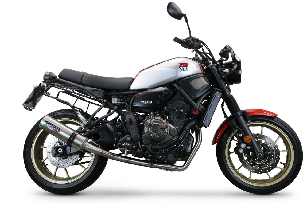 Escape compatível com Yamaha Xsr 700 2017-2020, M3 Inox , Escape racing linha completa, silencioso mais coletor com dbkiller, não homologado 