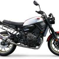 Escape compatível com Yamaha Xsr 700 2017-2020, M3 Inox , Escape racing linha completa, silencioso mais coletor com dbkiller, não homologado 