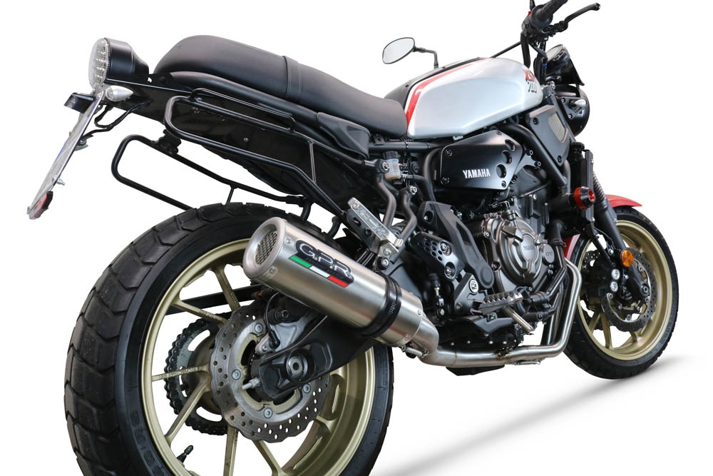 Escape compatível com Yamaha Xsr 700 2017-2020, M3 Inox , Escape racing linha completa, silencioso mais coletor com dbkiller, não homologado 