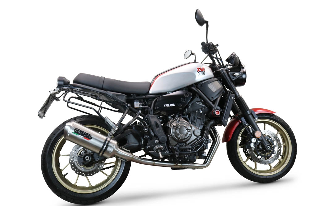 Escape compatível com Yamaha Xsr 700 2021-2024, Satinox , Sistema homologado com catalisador linha completa, silencioso mais coletor 