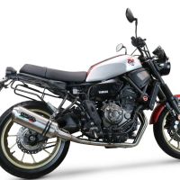 Escape compatível com Yamaha Xsr 700 2021-2024, Satinox , Sistema homologado com catalisador linha completa, silencioso mais coletor 