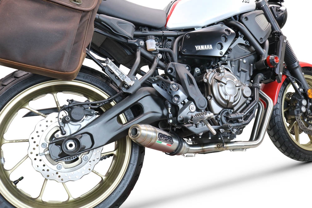 Escape compatível com Yamaha Xsr 700 2021-2024, Deeptone Inox, Escape racing linha completa, silencioso mais coletor com dbkiller, não homologado 