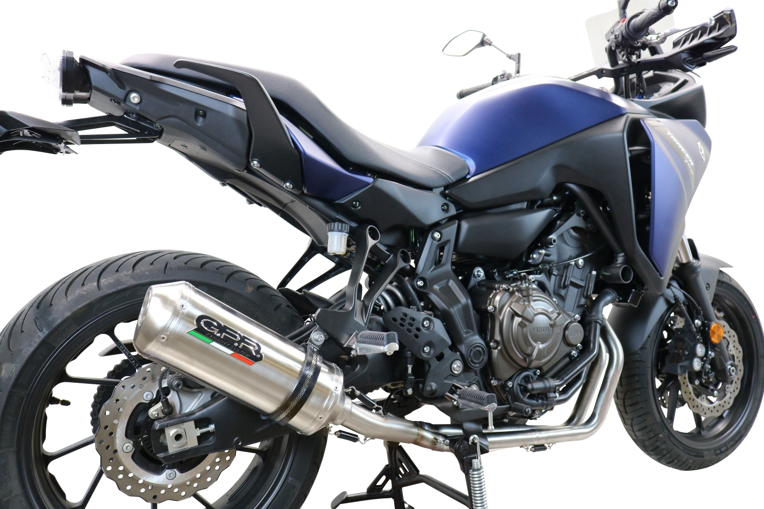 Escape compatível com Yamaha Tracer 7 2021-2024, Satinox , Sistema homologado com catalisador linha completa, silencioso mais coletor 