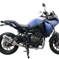 Escape compatível com Yamaha Tracer 7 2021-2024, Satinox , Sistema homologado com catalisador linha completa, silencioso mais coletor 