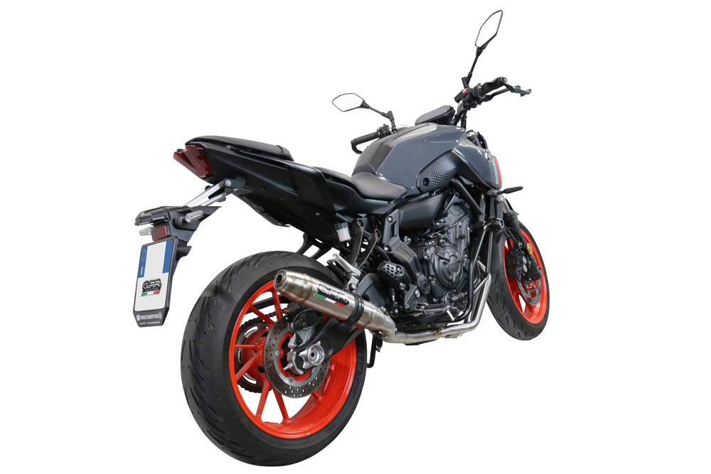 Escape compatível com Yamaha Mt-07 2021-2024, Deeptone Inox, Escape racing linha completa, silencioso mais coletor com dbkiller, não homologado 