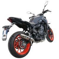Escape compatível com Yamaha Mt-07 2021-2024, Deeptone Inox, Escape racing linha completa, silencioso mais coletor com dbkiller, não homologado 