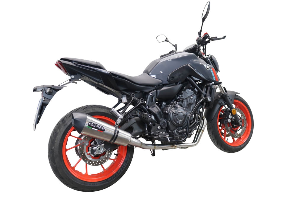 GPR escape compatível com  Yamaha Mt-07  2021-2024, New Grand Prix Evo Titanium, Sistema homologado com catalisador linha completa, silencioso mais coletor 
