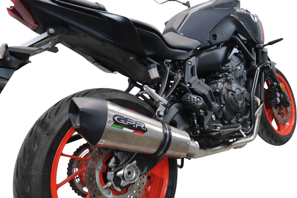 GPR escape compatível com  Yamaha Mt-07  2021-2024, New Grand Prix Evo Titanium, Sistema homologado com catalisador linha completa, silencioso mais coletor 