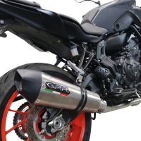 GPR escape compatível com  Yamaha Mt-07  2021-2024, New Grand Prix Evo Titanium, Sistema homologado com catalisador linha completa, silencioso mais coletor 