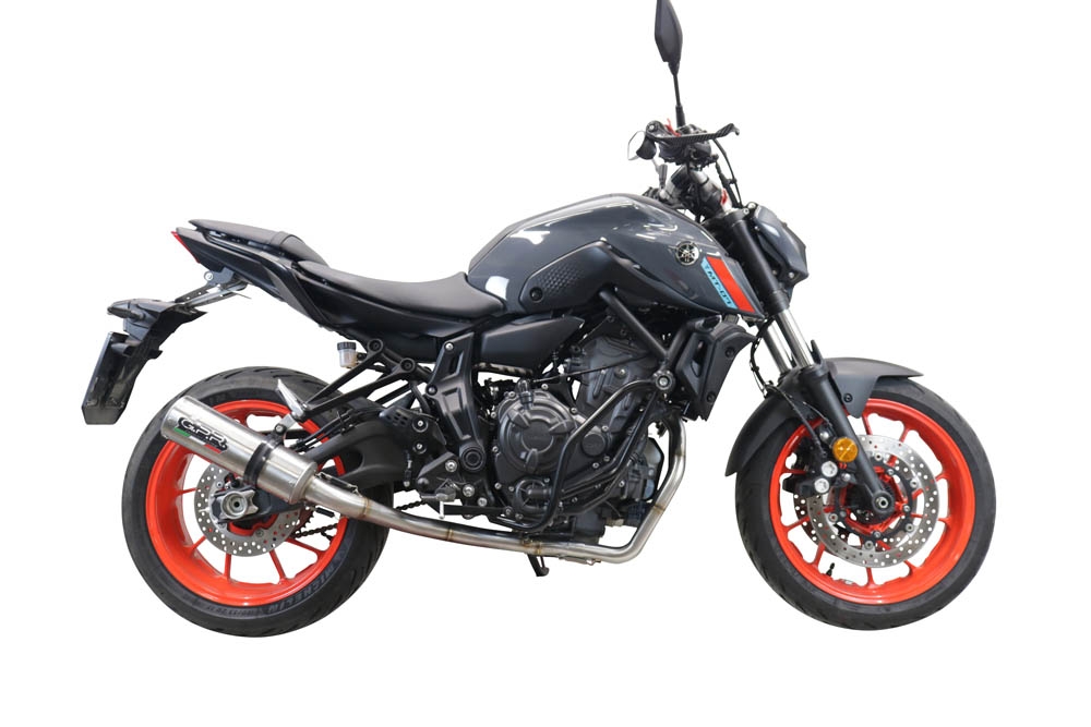 Escape compatível com Yamaha Mt-07 2021-2024, M3 Inox , Escape racing linha completa, silencioso mais coletor com dbkiller, não homologado 