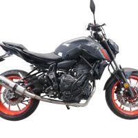 Escape compatível com Yamaha Mt-07 2021-2024, M3 Inox , Escape racing linha completa, silencioso mais coletor com dbkiller, não homologado 