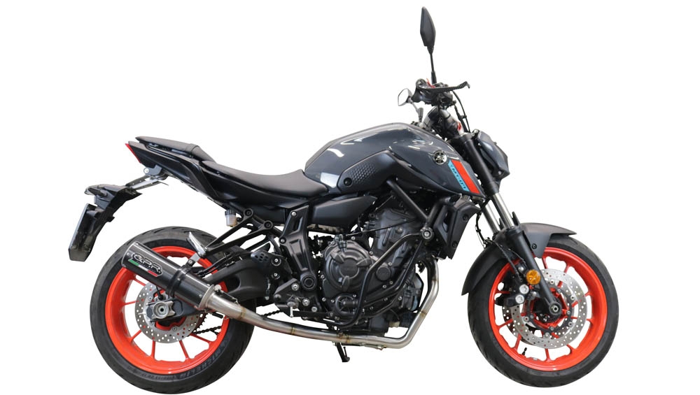 Escape compatível com Yamaha Mt-07 2021-2024, M3 Poppy , Sistema homologado com catalisador linha completa, silencioso mais coletor 