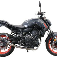 Escape compatível com Yamaha Mt-07 2021-2024, M3 Poppy , Sistema homologado com catalisador linha completa, silencioso mais coletor 