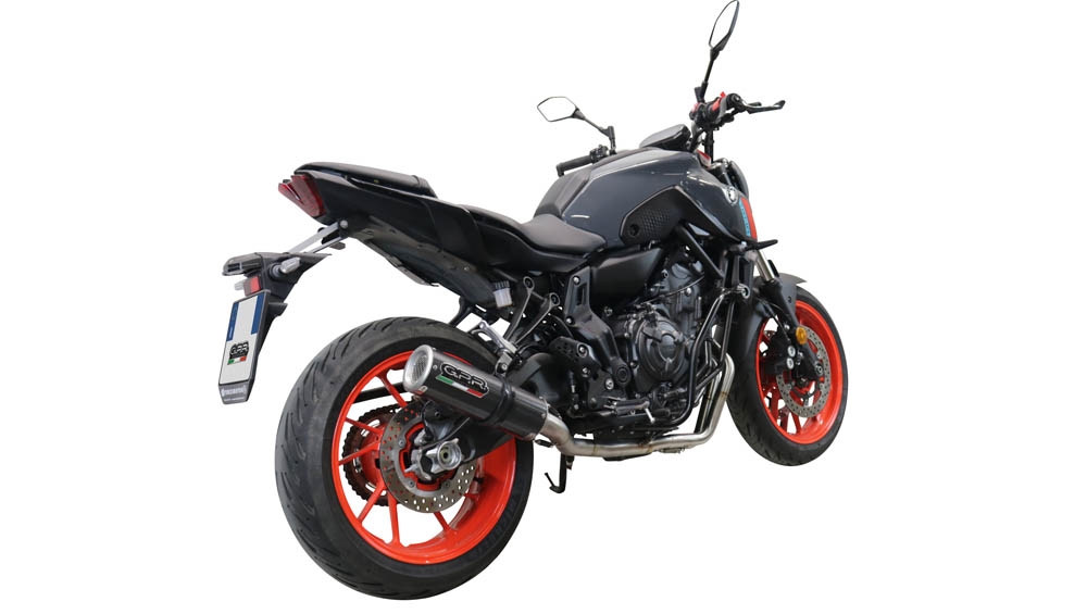Escape compatível com Yamaha Mt-07 2021-2024, M3 Poppy , Sistema homologado com catalisador linha completa, silencioso mais coletor 