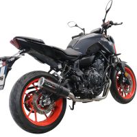 Escape compatível com Yamaha Mt-07 2021-2024, M3 Poppy , Sistema homologado com catalisador linha completa, silencioso mais coletor 