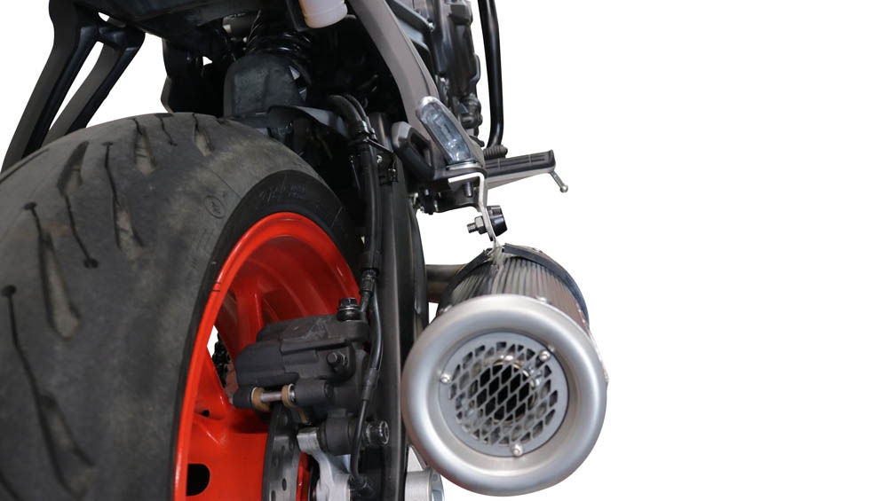 Escape compatível com Yamaha Mt-07 2021-2024, M3 Poppy , Sistema homologado com catalisador linha completa, silencioso mais coletor 