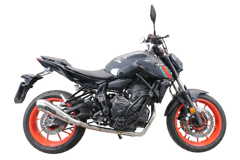Escape compatível com Yamaha Mt-07 2021-2024, Powercone Evo, Sistema homologado com catalisador linha completa, silencioso mais coletor 
