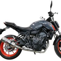 Escape compatível com Yamaha Mt-07 2021-2024, Satinox , Sistema homologado com catalisador linha completa, silencioso mais coletor 