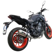 Escape compatível com Yamaha Mt-07 2021-2024, Satinox , Sistema homologado com catalisador linha completa, silencioso mais coletor 
