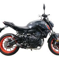 Escape compatível com Yamaha Mt-07 2021-2024, M3 Poppy , Sistema homologado com catalisador linha completa, silencioso mais coletor 