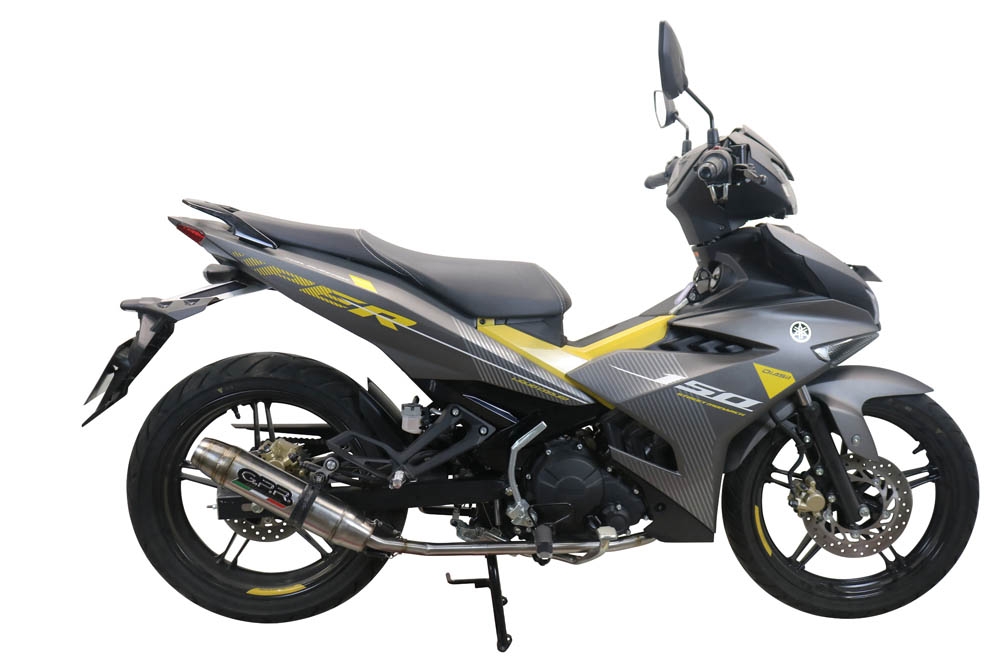 GPR escape compatível com  Yamaha Sniper 150 2021-2022, Deeptone Inox, Escape racing linha completa, silencioso mais coletor com dbkiller, não homologado  
