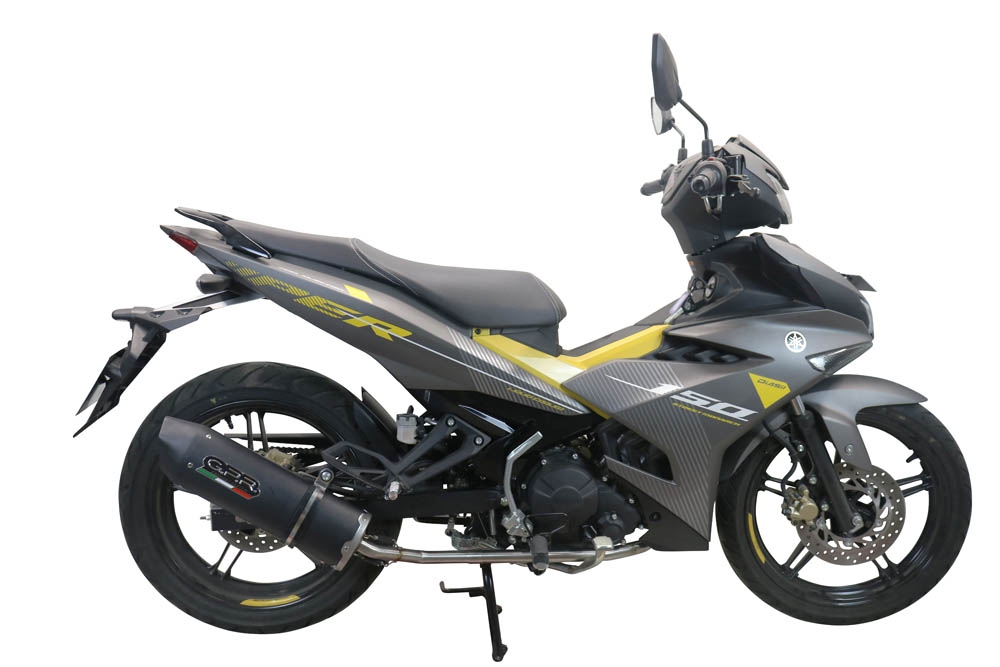 GPR escape compatível com  Yamaha Sniper 150 2021-2022, Furore Nero, Escape racing linha completa, silencioso mais coletor com dbkiller, não homologado  