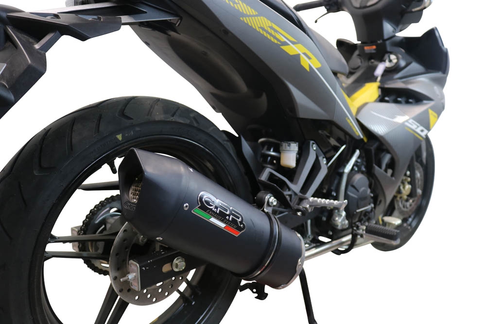 GPR escape compatível com  Yamaha Sniper 150 2021-2022, Furore Nero, Escape racing linha completa, silencioso mais coletor com dbkiller, não homologado  
