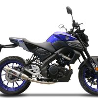 GPR escape compatível com  Yamaha Mt 125 2020-2020, Deeptone Inox, Sistema homologado com catalisador linha completa, silencioso mais coletor 