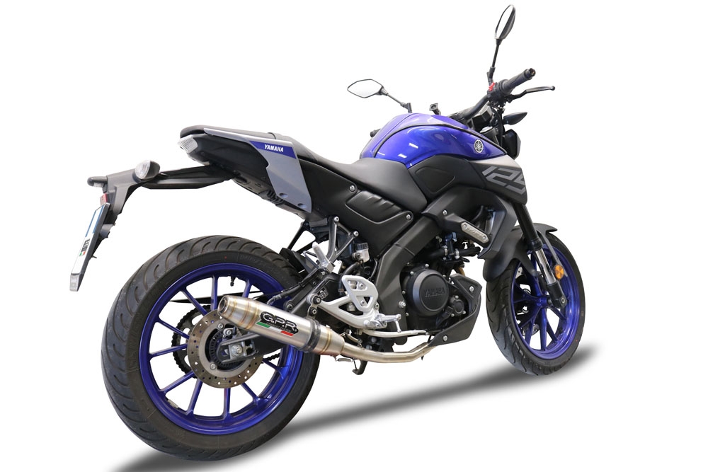 GPR escape compatível com  Yamaha Mt 125 2020-2020, Deeptone Inox, Sistema homologado com catalisador linha completa, silencioso mais coletor 