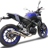 GPR escape compatível com  Yamaha Mt 125 2020-2020, Deeptone Inox, Sistema homologado com catalisador linha completa, silencioso mais coletor 