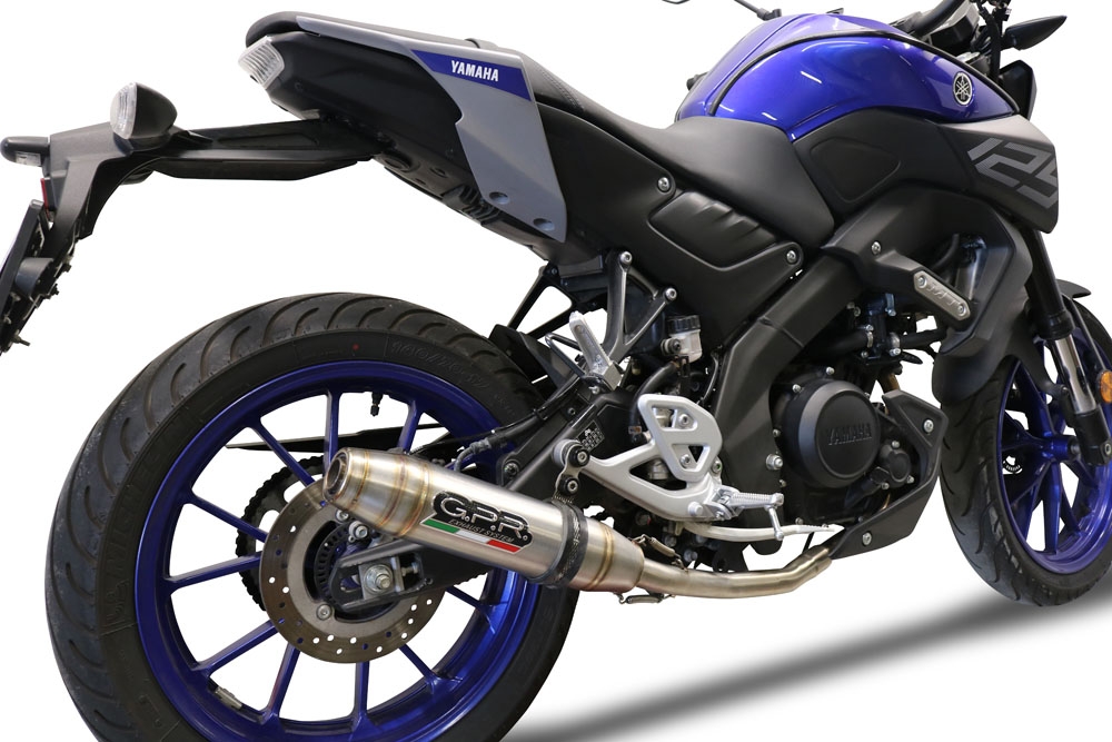 GPR escape compatível com  Yamaha Mt 125 2020-2020, Deeptone Inox, Sistema homologado com catalisador linha completa, silencioso mais coletor 