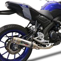 GPR escape compatível com  Yamaha Mt 125 2020-2020, Deeptone Inox, Sistema homologado com catalisador linha completa, silencioso mais coletor 