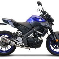 Escape compatível com Yamaha Mt 125 2021-2025, M3 Inox , Sistema homologado com catalisador linha completa, silencioso mais coletor 