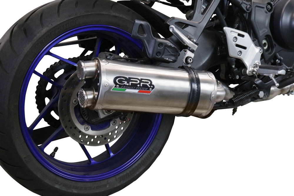 Escape compatível com Yamaha Tracer 9 2021-2024, Dual Inox, Sistema homologado com catalisador linha completa, silencioso mais coletor 