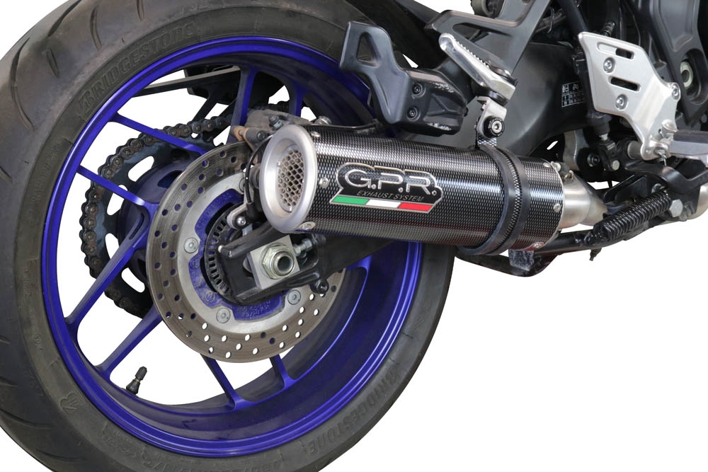 Escape compatível com Yamaha Tracer 9 2021-2024, M3 Poppy , Sistema homologado com catalisador linha completa, silencioso mais coletor 