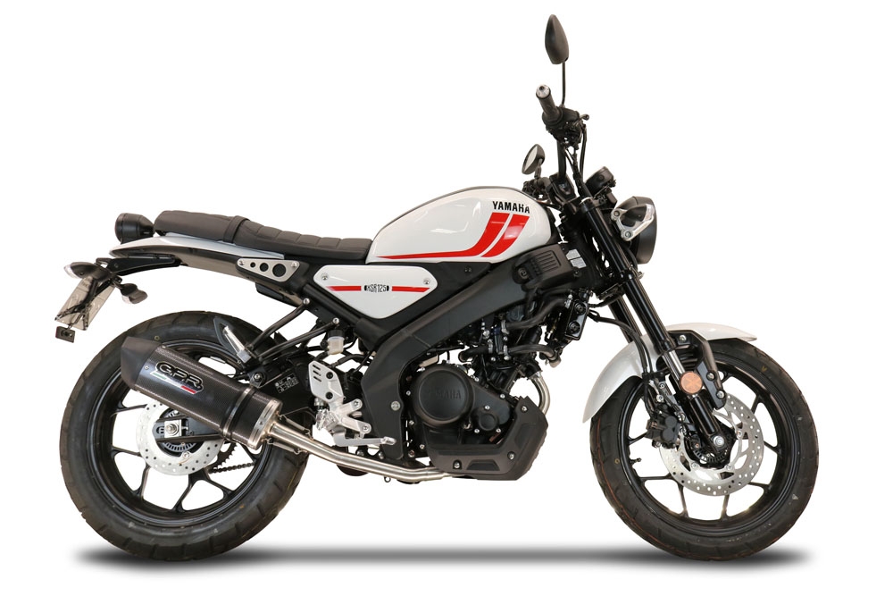 GPR escape compatível com  Yamaha XSR 125 2021-2025, Furore Evo4 Poppy, Sistema homologado com catalisador linha completa, silencioso mais coletor 