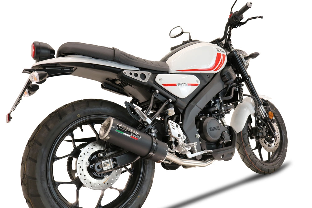 Escape compatível com Yamaha XSR 125 2021-2025, M3 Black Titanium, Sistema homologado com catalisador linha completa, silencioso mais coletor 
