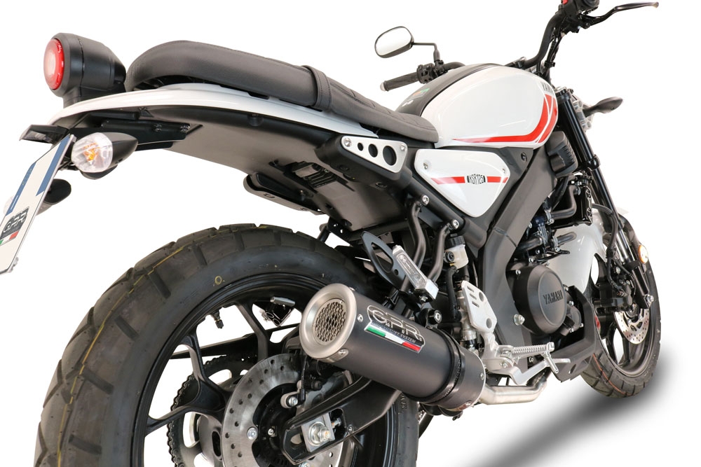 Escape compatível com Yamaha XSR 125 2021-2025, M3 Black Titanium, Sistema homologado com catalisador linha completa, silencioso mais coletor 