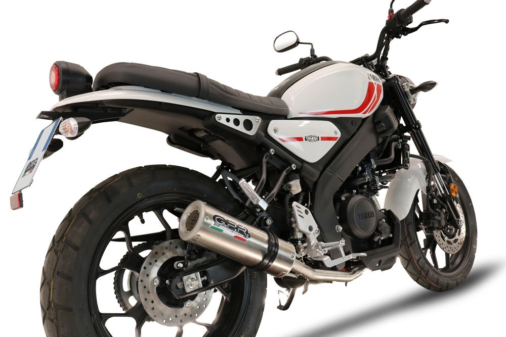 Escape compatível com Yamaha XSR 125 2021-2025, M3 Inox , Sistema homologado com catalisador linha completa, silencioso mais coletor 