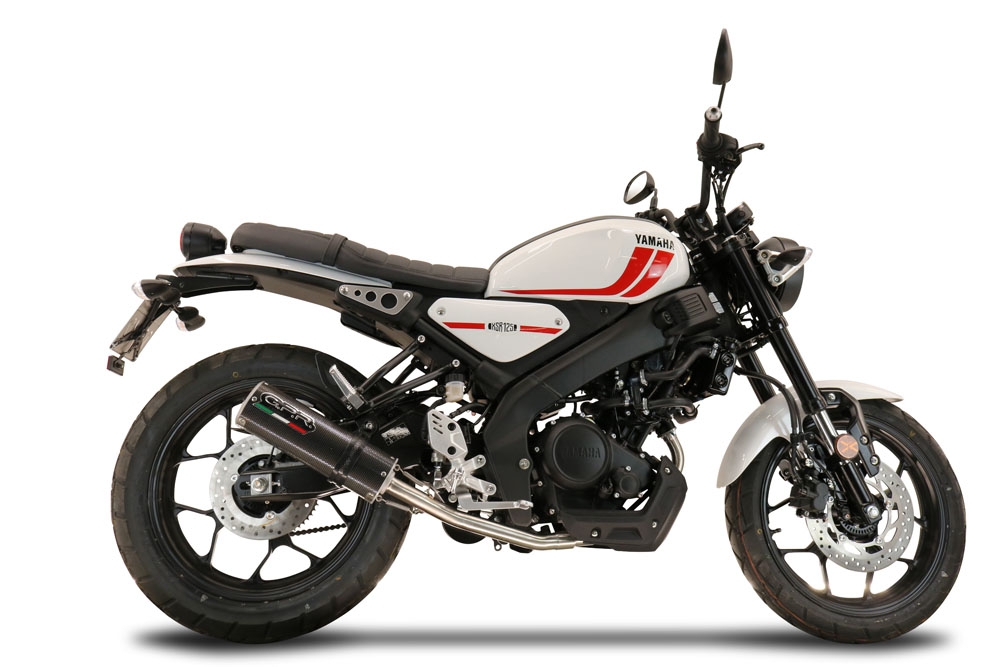 Escape compatível com Yamaha XSR 125 2021-2025, M3 Poppy , Sistema homologado com catalisador linha completa, silencioso mais coletor 