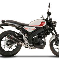 Escape compatível com Yamaha XSR 125 2021-2025, M3 Poppy , Sistema homologado com catalisador linha completa, silencioso mais coletor 