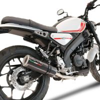 Escape compatível com Yamaha XSR 125 2021-2025, M3 Poppy , Sistema homologado com catalisador linha completa, silencioso mais coletor 