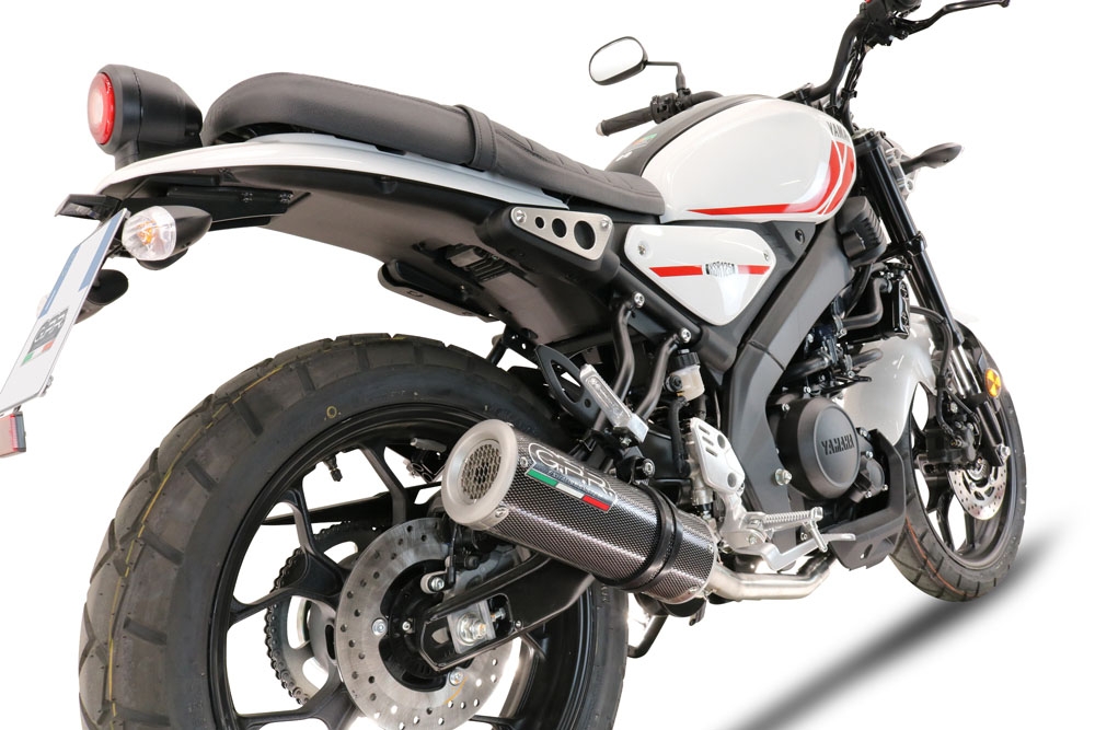 Escape compatível com Yamaha XSR 125 2021-2025, M3 Poppy , Sistema homologado com catalisador linha completa, silencioso mais coletor 