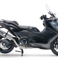 Escape compatível com Yamaha T-Max 560 2020-2021, Dual Inox, Sistema homologado com catalisador linha completa, silencioso mais coletor 